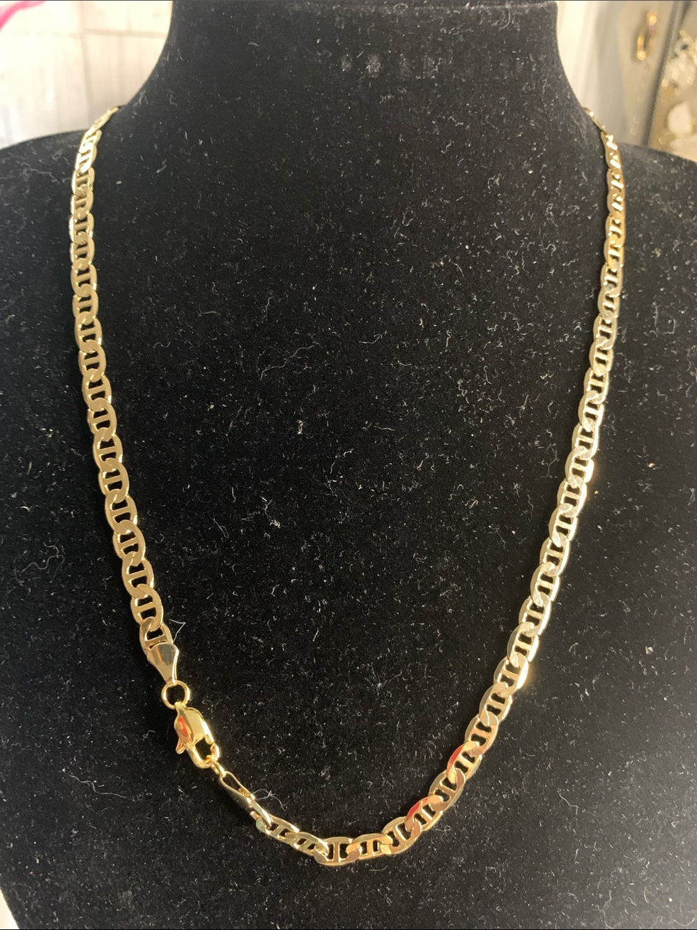 Gold Plated Mariner Link Chain Necklace - Men/Women's Jewelry